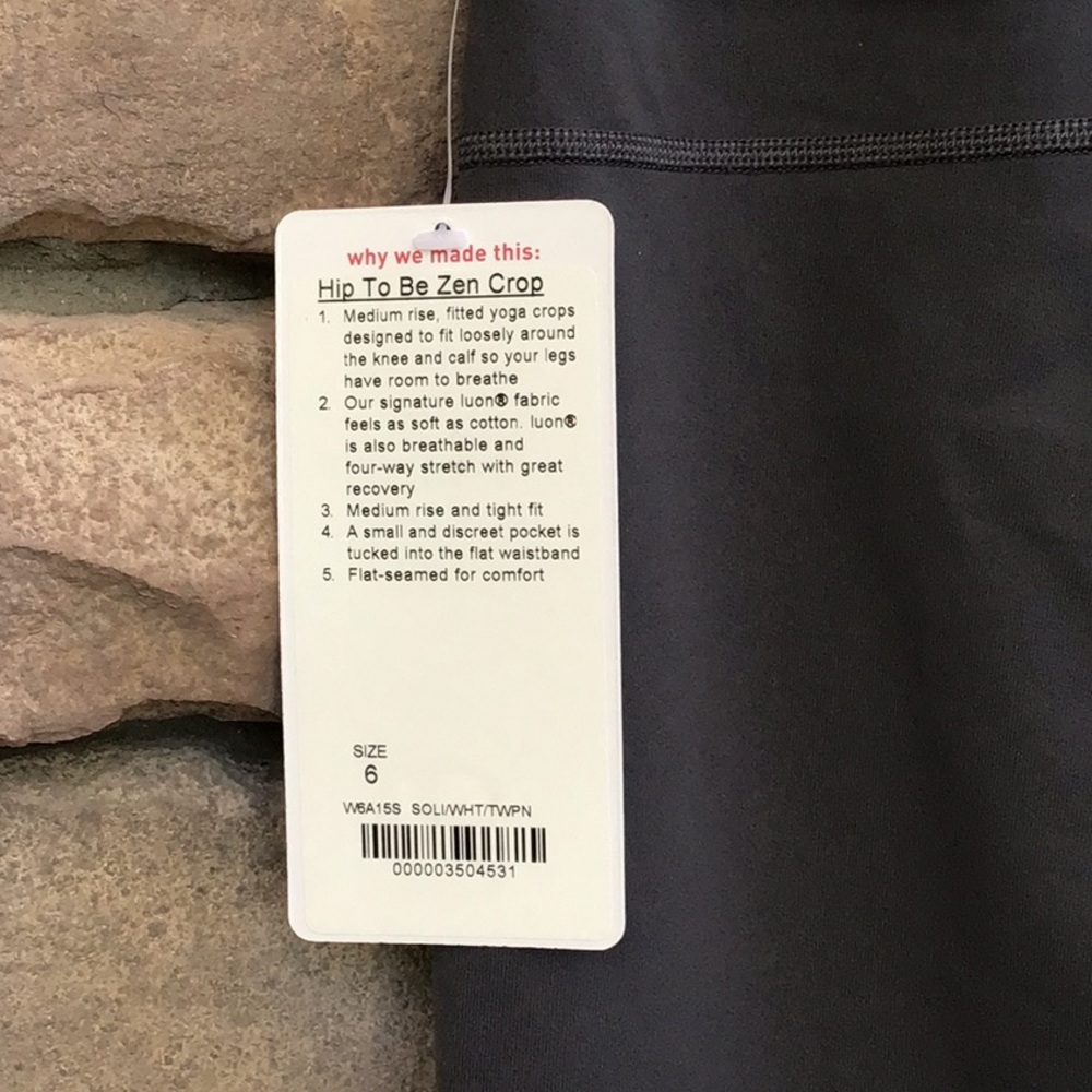 Lululemon Hip To Be Zen Crop - Picture 4 of 6